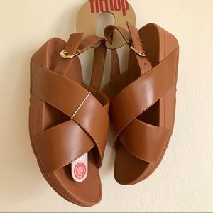 Discontinued FitFlop Leather Back-Strap Sandals